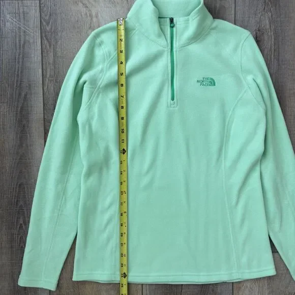 The North Face Women's Glacier 1/4 Zip Lightweight Fleece Pullover Size M Green - Picture 9 of 11